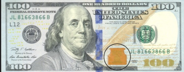 미화 최고액 지폐인 100달러 모델인 벤자민 프랭클린