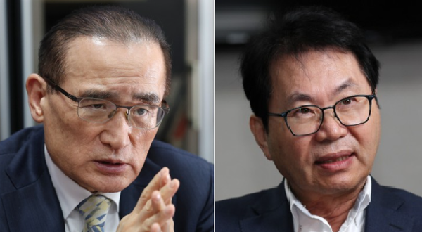 위성락 국가안보실장(왼쪽)과 이한주 국정기획위원장.